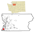 Snohomish County Washington Incorporated and Unincorporated areas Lynnwood Highlighted